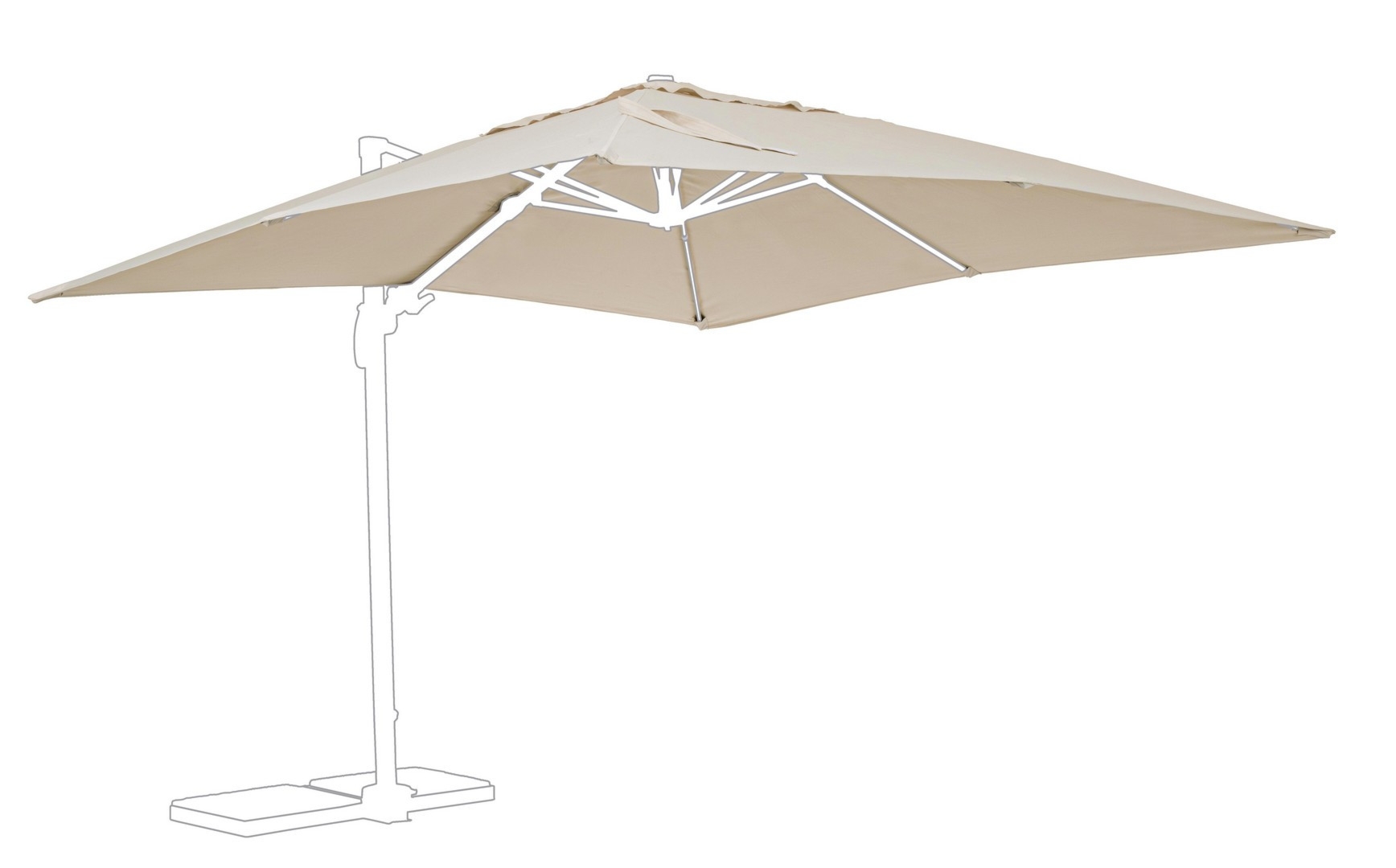 Poszycie do parasola SARAGOZZA SARAGOZZA piaskowe x300 z poliamidu Bizzotto