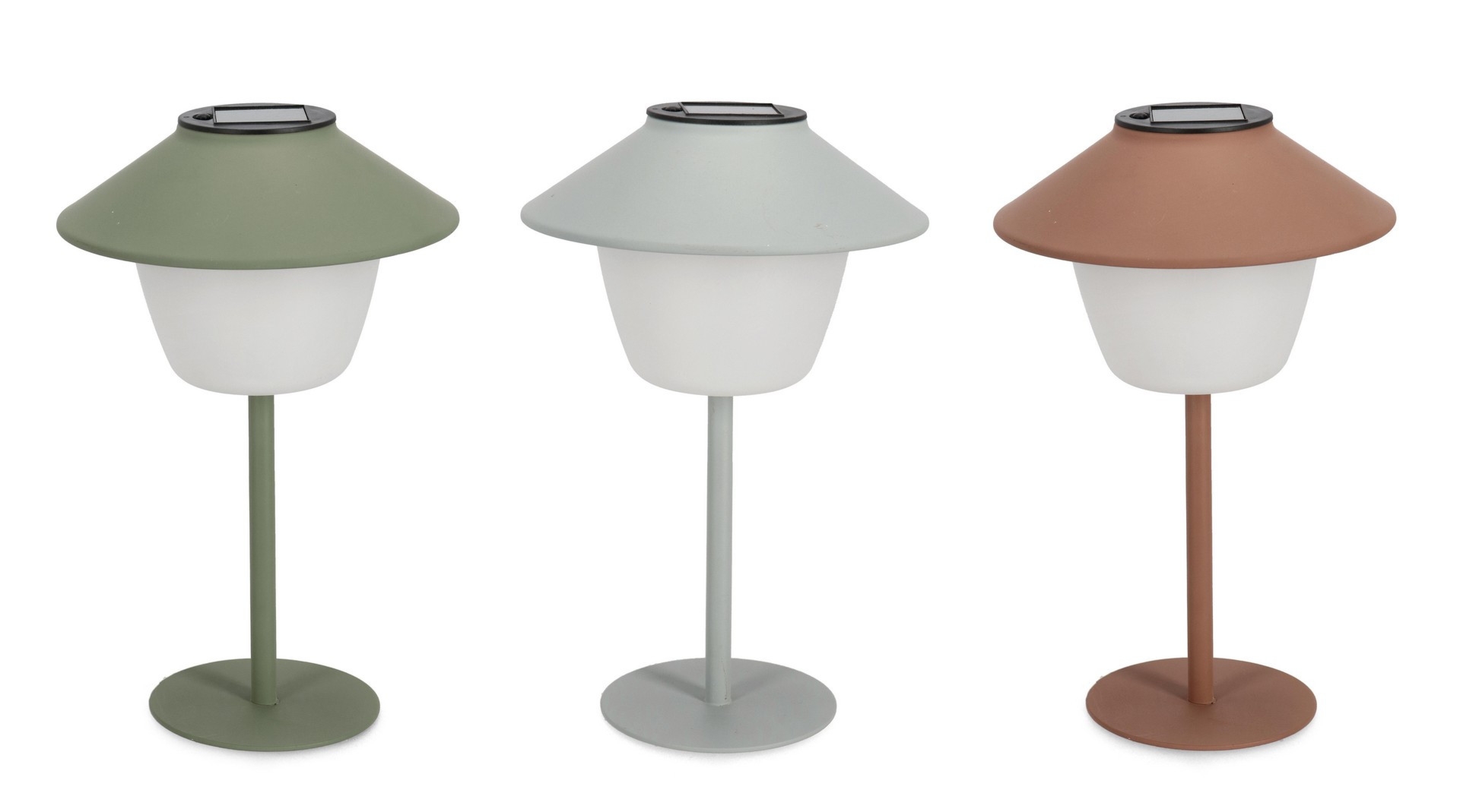 Zestaw lampek stołowych solarnych NORIKO Ø18 stalowa Bizzotto