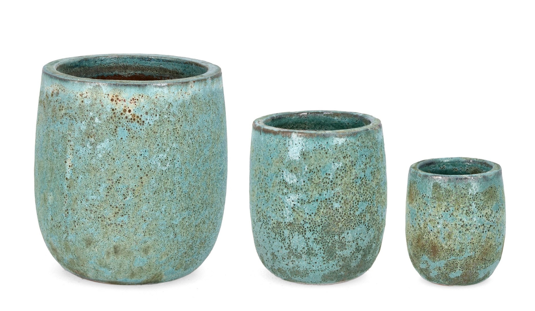 Zestaw donic ogrodowych DUYEN zielony Ø36,Ø26,Ø20 z terakoty Bizzotto