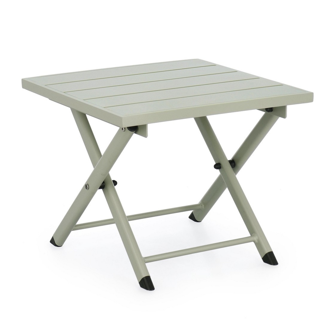 Stolik kawowy składany TAYLOR miętowy 44x43 aluminiowy Bizzotto