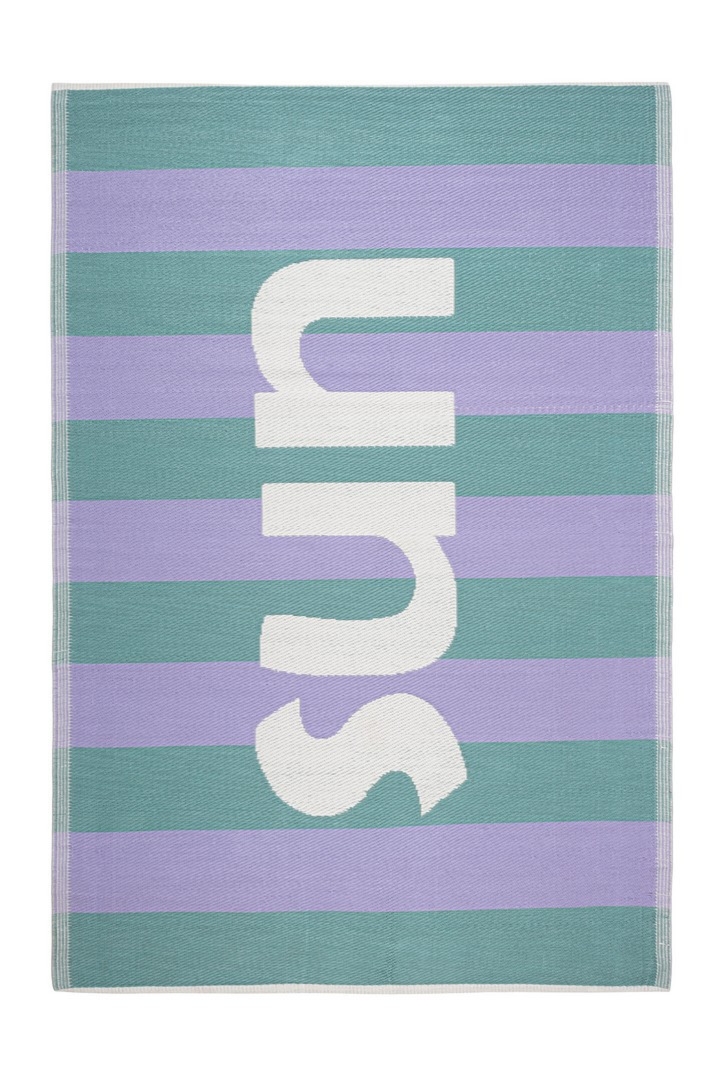 Dywan zewnętrzny KARERA zielono fioletowa 160x230 z polipropylenu Bizzotto