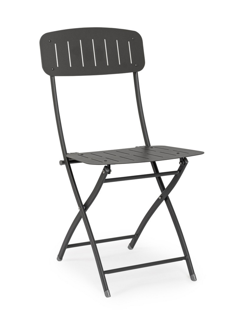 Krzesło ogrodowe YVONNE antracytowe 44x50 stalowy Bizzotto