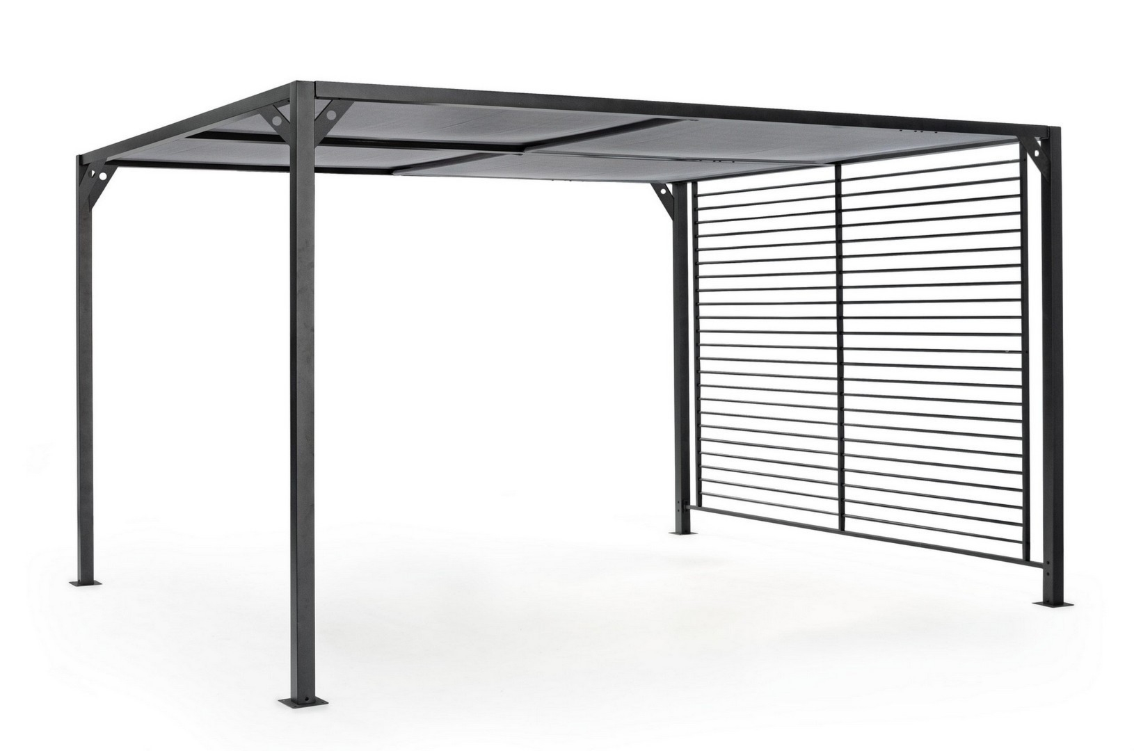 Pergola ogrodowa NOAH antracytowa 300x360 z aluminium Bizzotto