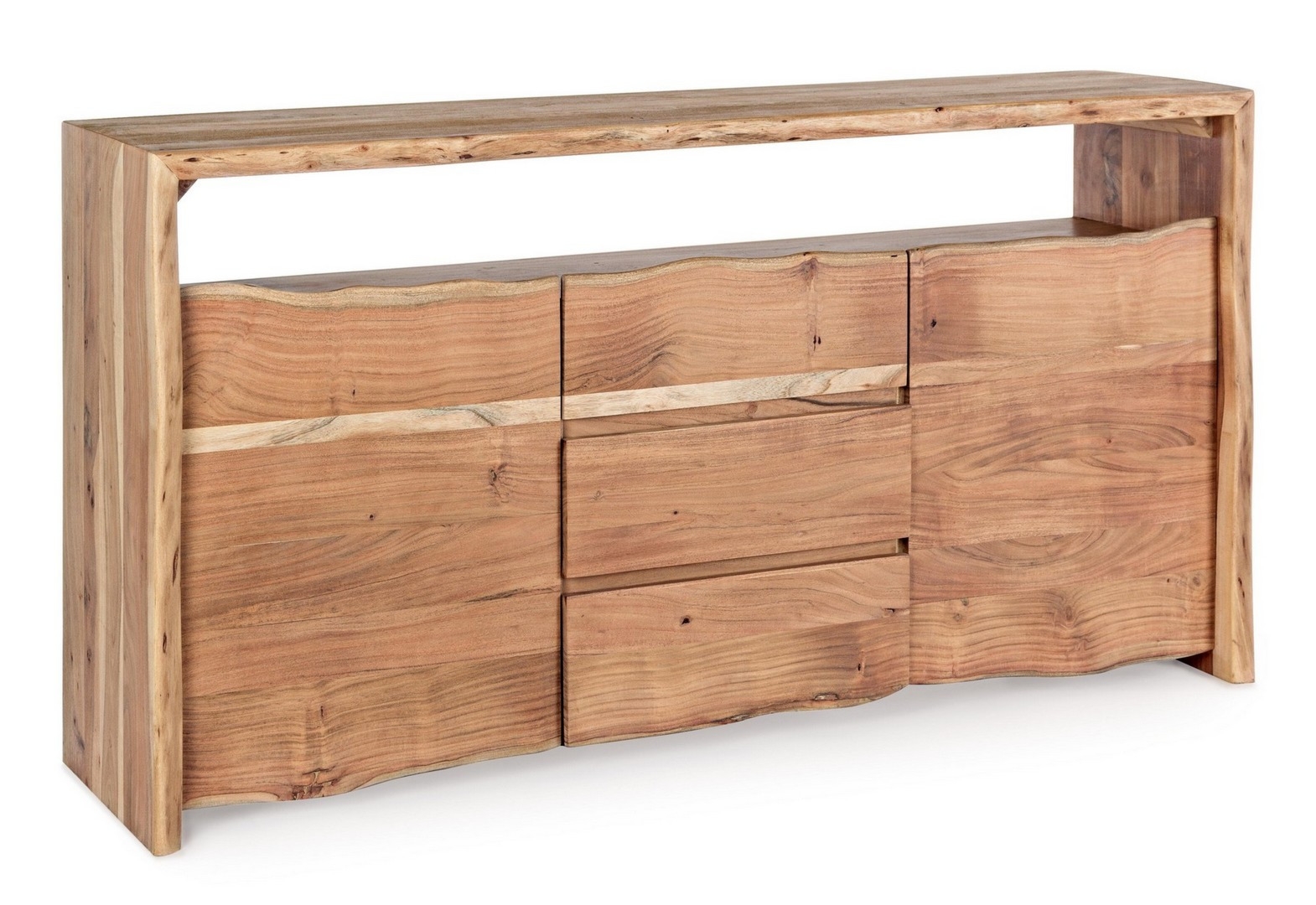 Kredens Eneas naturalny 160x45x85cm acacia wood PU Bizzotto