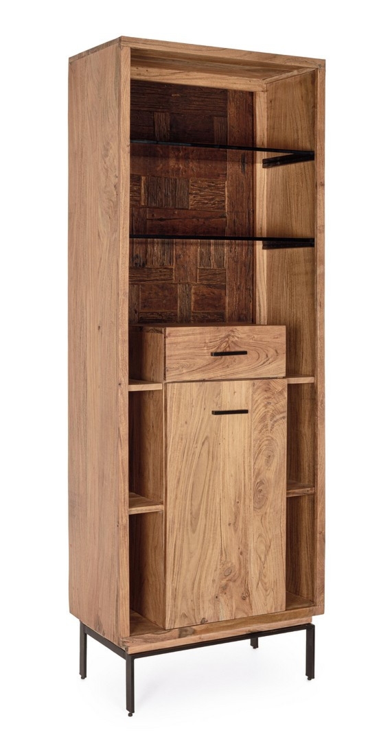 Barek Mangal naturalne 72x40x195cm drewno akacjowe, stal Bizzotto