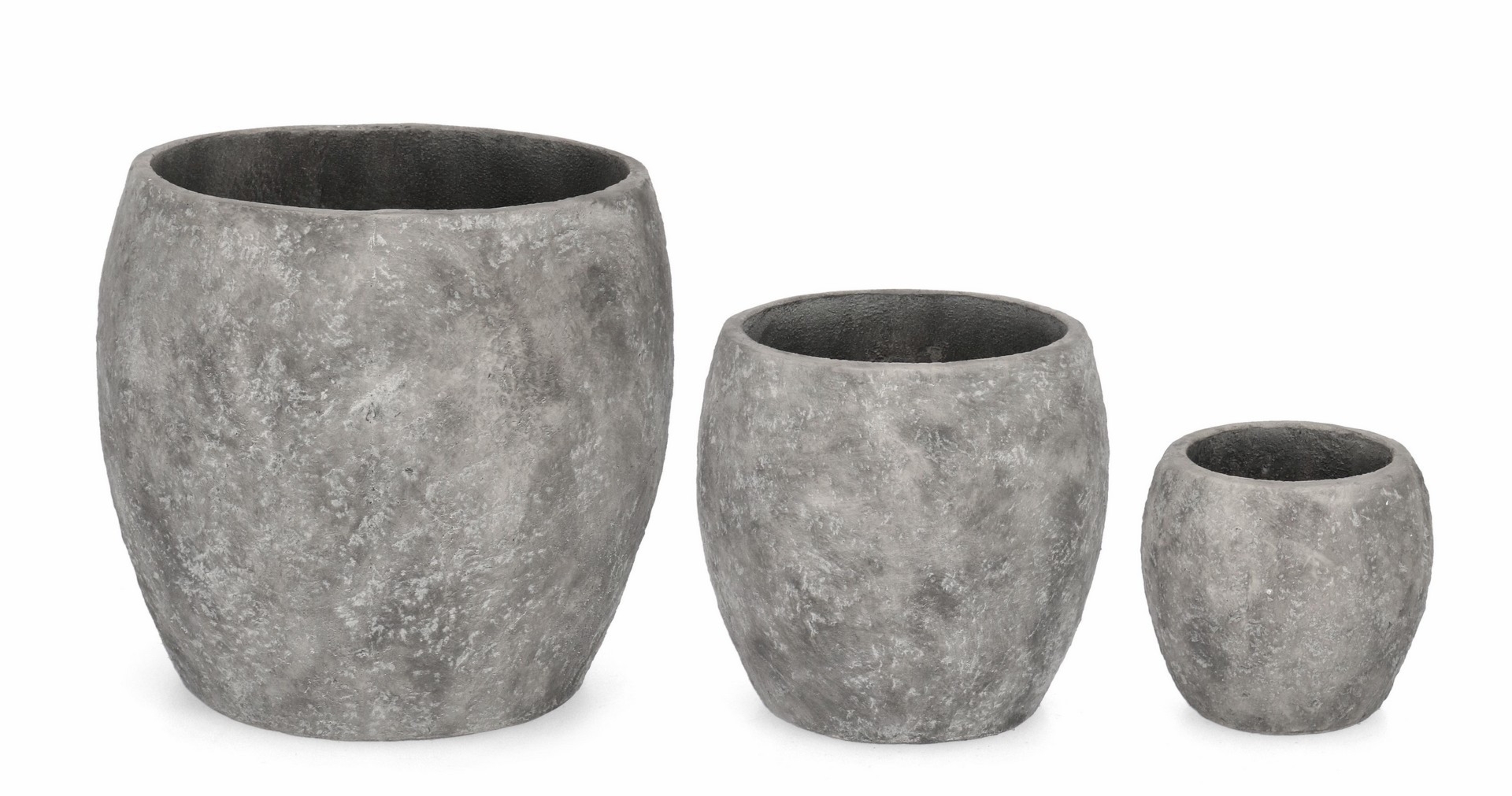 Zestaw donic ogrodowych MEILI szary Ø22,Ø32,Ø43 z włókna szklanego i gliny Bizzotto