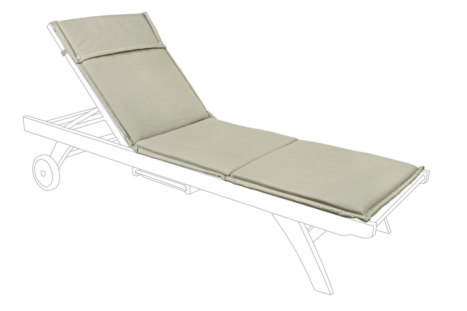 Poduszka na leżak ROPE beżowa 63x190 wodoodporna olefinowa Bizzotto