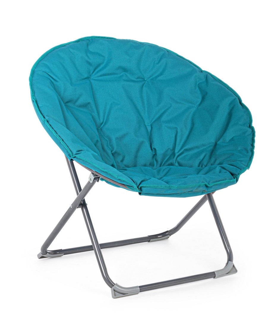 Fotel kempingowy LUNA niebieski 80x65 stalowy Bizzotto