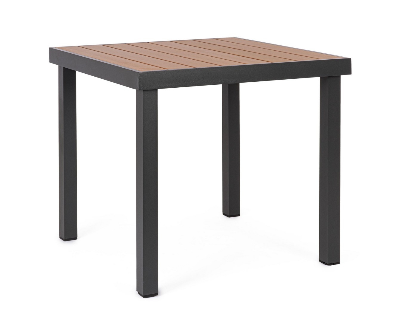 Stół ogrodowy NIAGARA czarny 78x78 aluminiowy z blatem z polidrewna Bizzotto