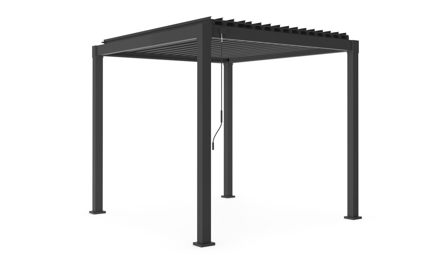 Pergola ogrodowa GARDA antracytowa 300x240 z aluminium Bizzotto