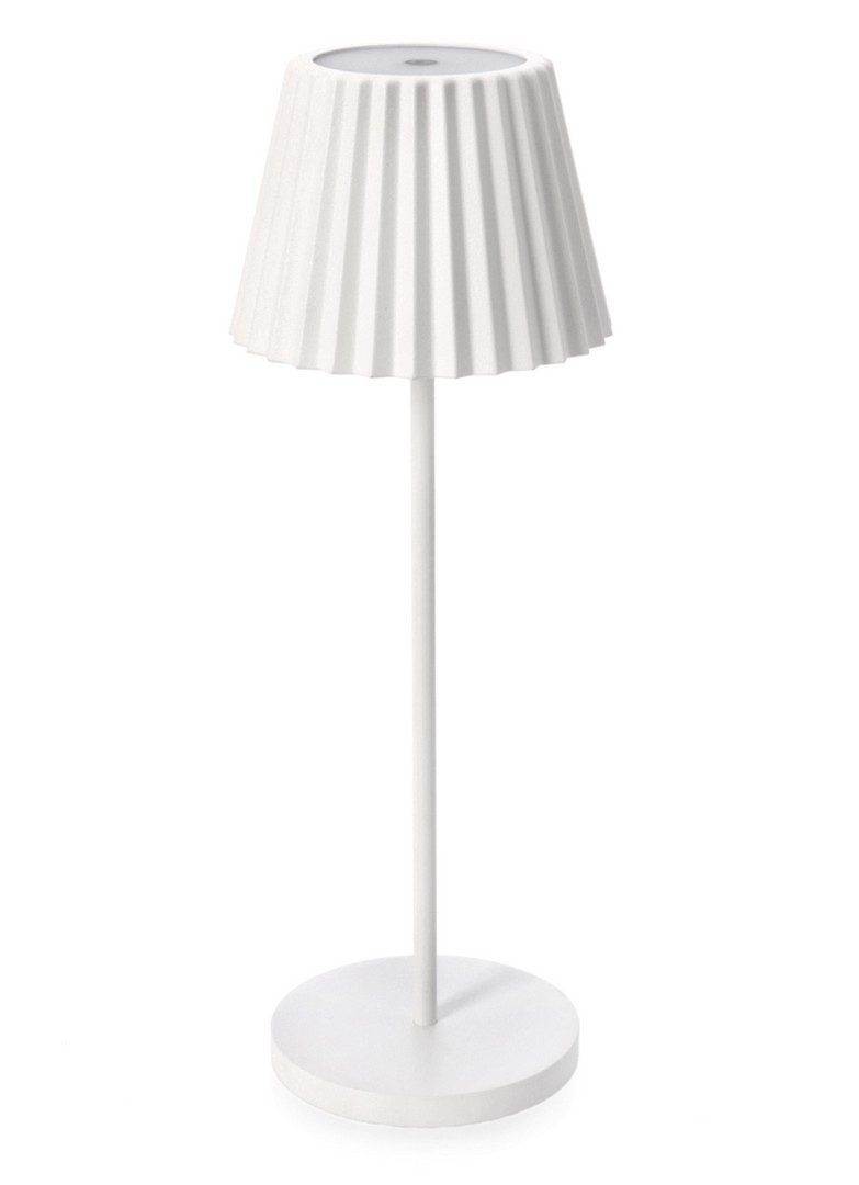 Lampa stołowa LED ARTIKA biała Ø12 metalowa Bizzotto