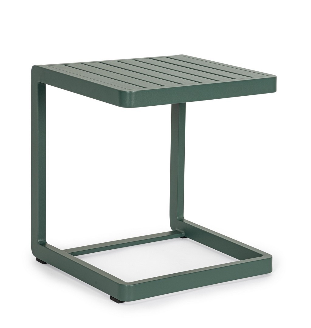 Stolik kawowy boczny do leżaka KONNOR  40x40 aluminiowy Bizzotto