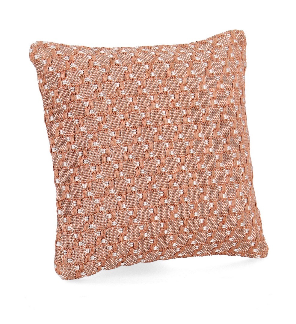 Poduszka outdoorowa BHAJAN różowa 45x2.3x45 ręcznie robiona z polipropylenu Bizzotto