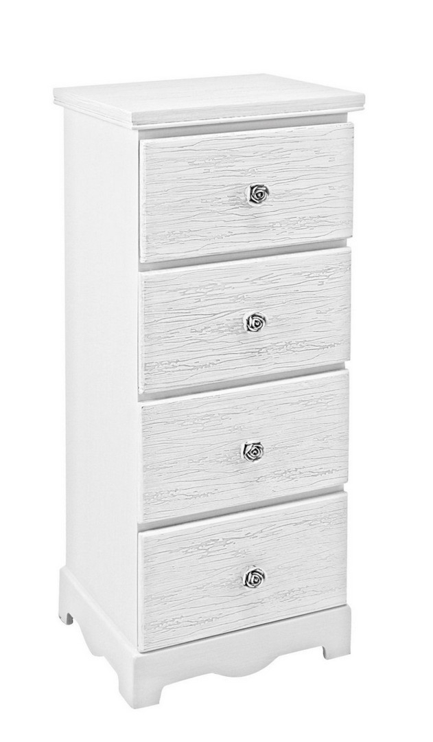 Komoda Blanc biała 31,5x26x80cm MDF Bizzotto