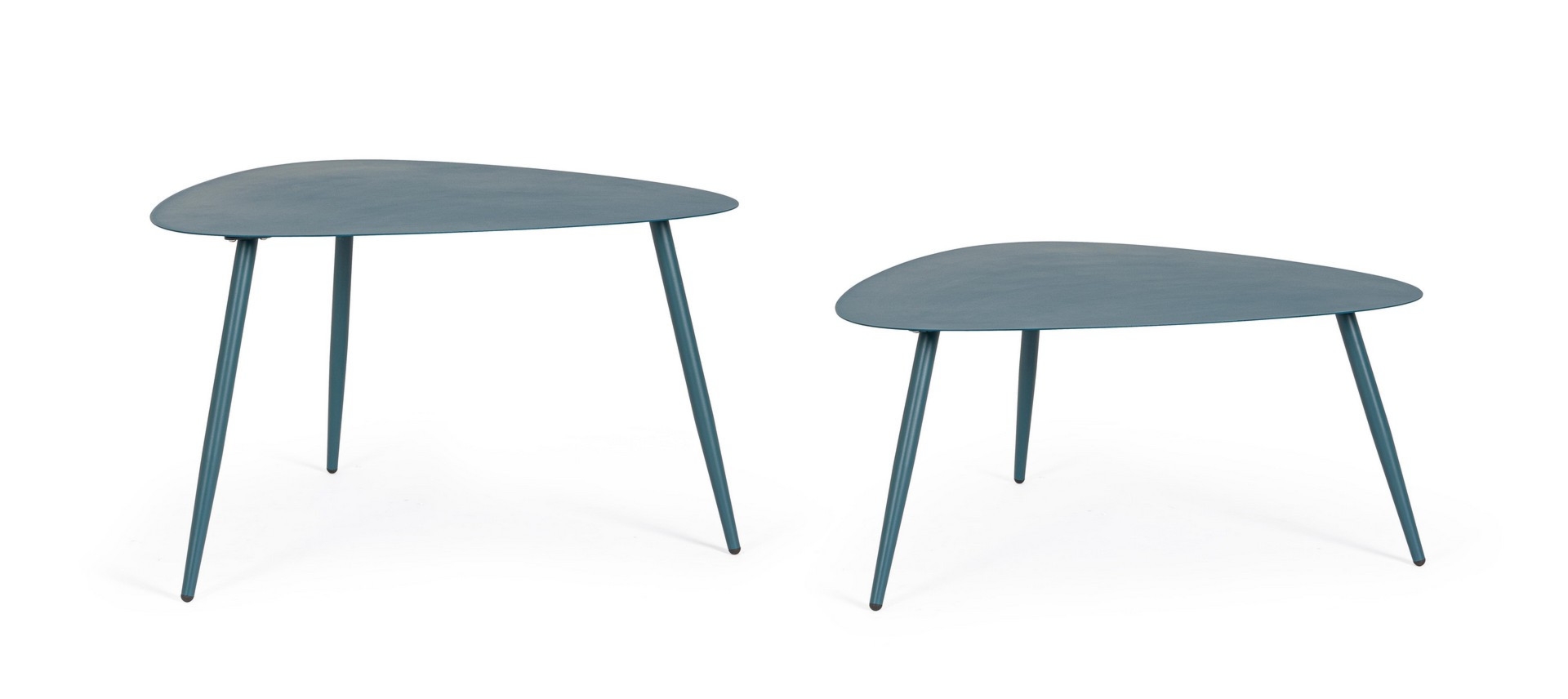 Zestaw 2 stolików YVONNE 77.5x73.5 stalowych Bizzotto