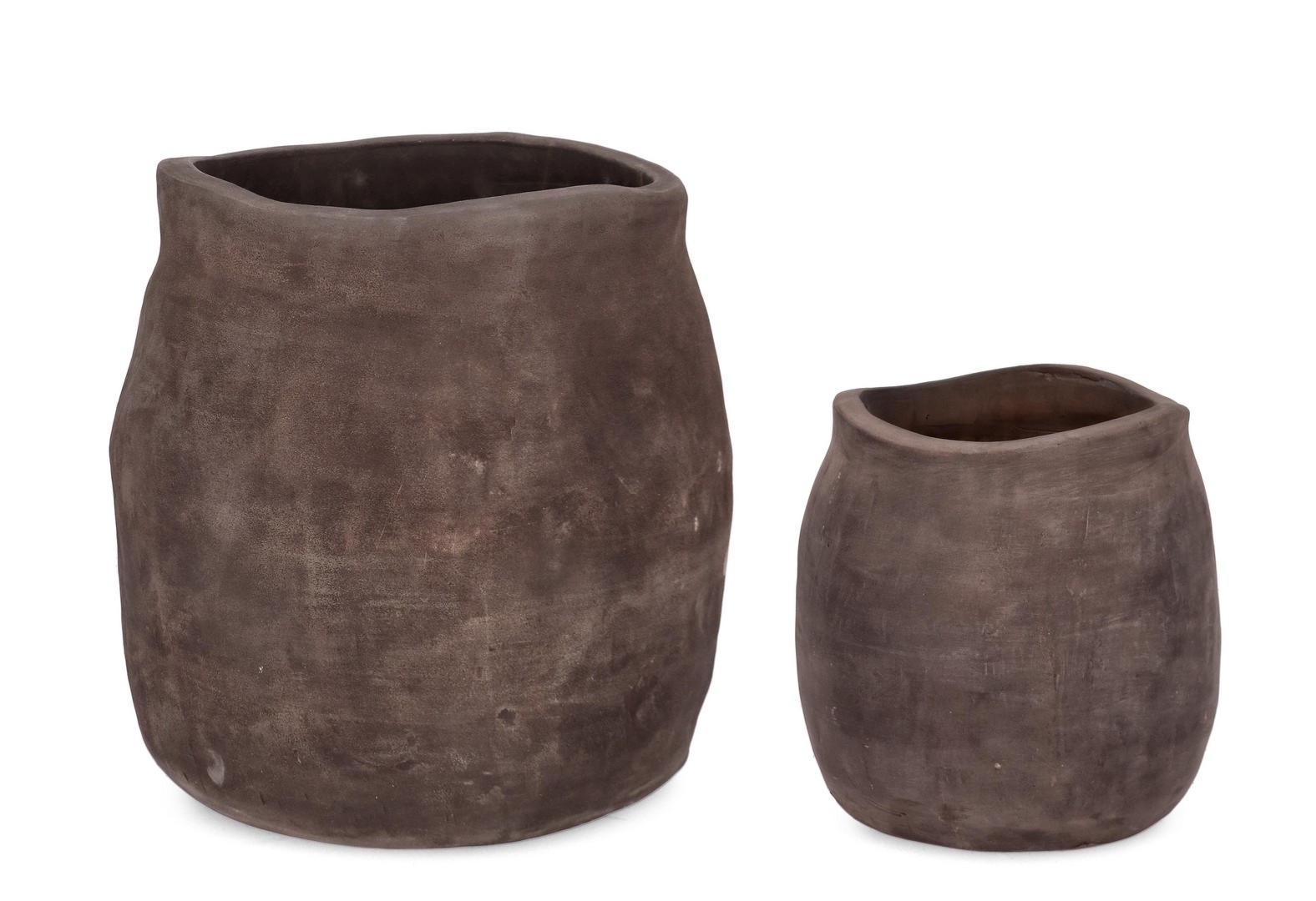 Zestaw donic ogrodowych MINH brązowy Ø33,Ø47 z terakoty Bizzotto