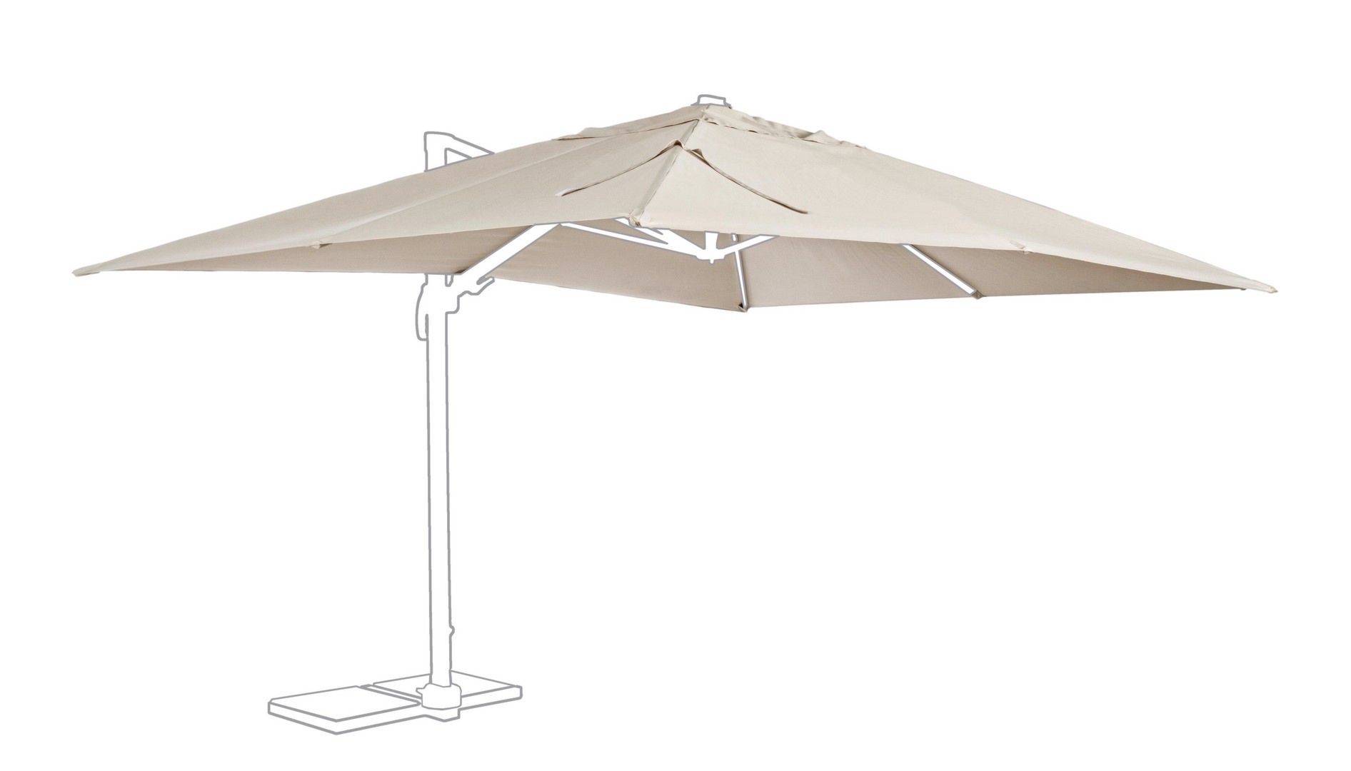 Poszycie do parasola SARAGOZZA SARAGOZZA piaskowe 400x300 z poliamidu Bizzotto