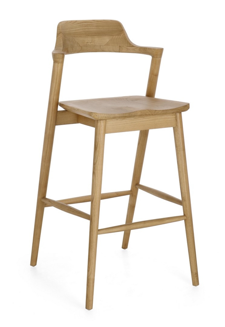 Hoker AMERY naturalne 52x58x107cm Sungkai wood z podłokietnikami Bizzotto