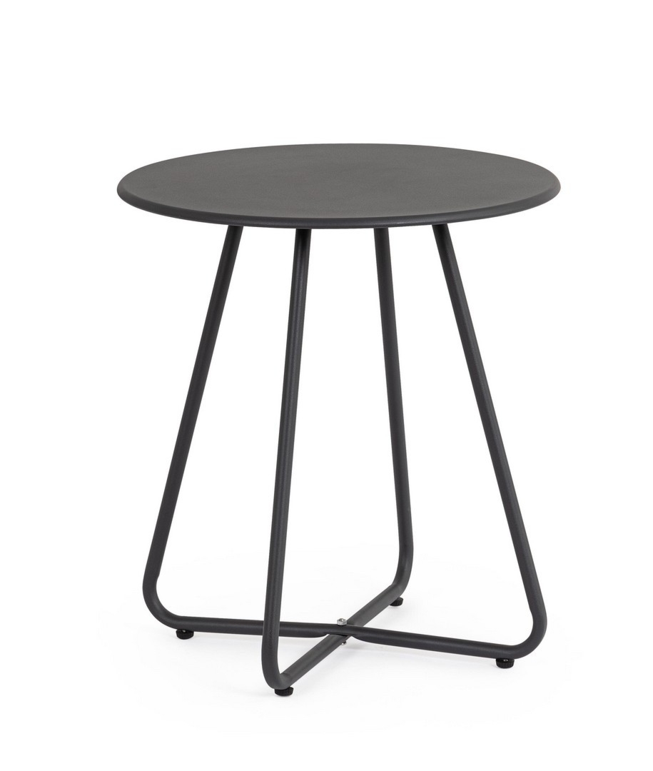 Stolik kawowy JABLE antracytowy Ø45 stalowy Bizzotto