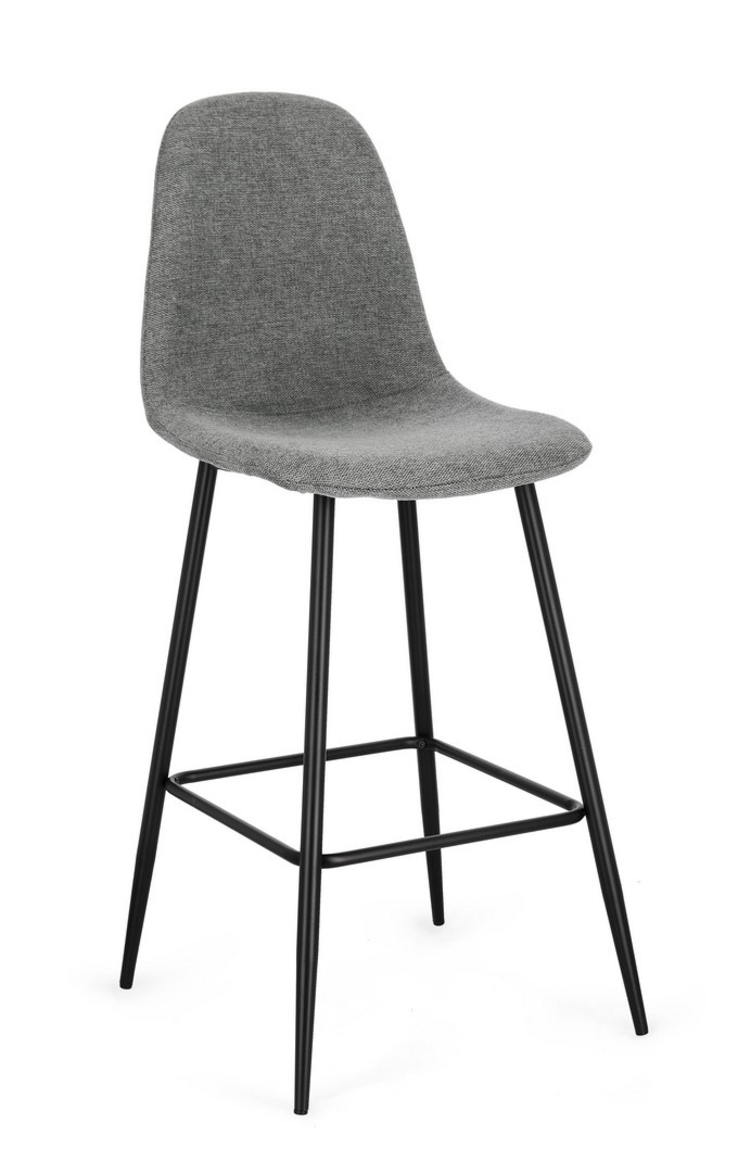 Hoker Irelia czarny/ciemnoszary 44x53x112cm PU PET stal Bizzotto