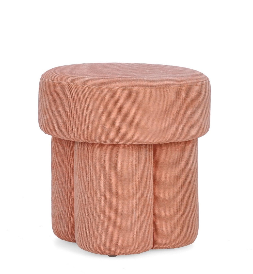 Stołek Glenda brzoskwiniowy 42x42x43cm PET PU Bizzotto