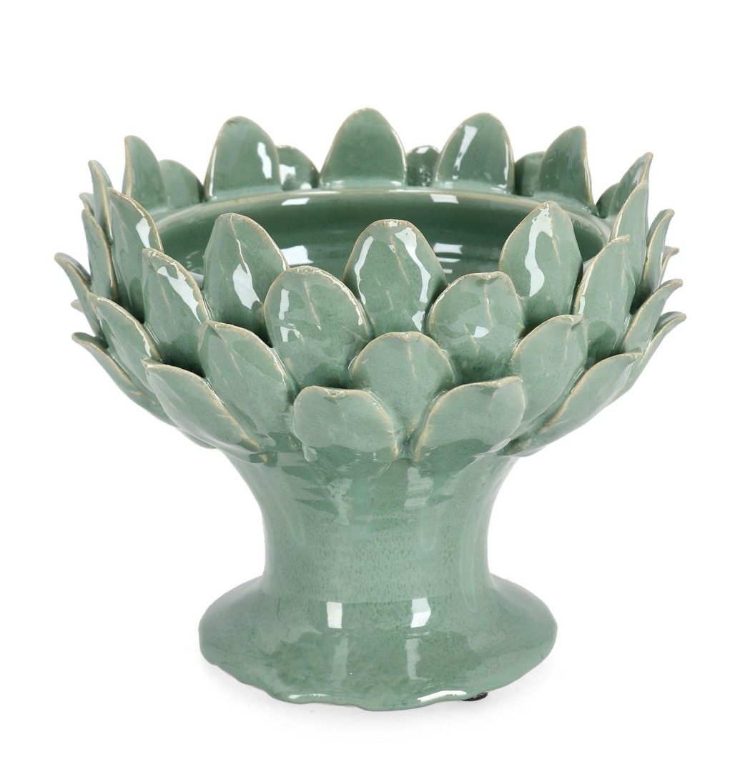 Miska dekoracyjna ESMA zielona Ø27 z terakoty Bizzotto