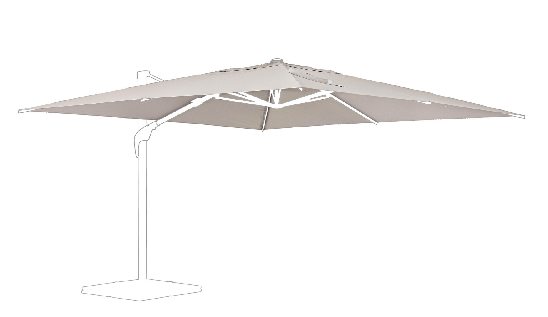 Poszycie do parasola ARIES ARIES naturalne 400x400 z poliamidu Bizzotto