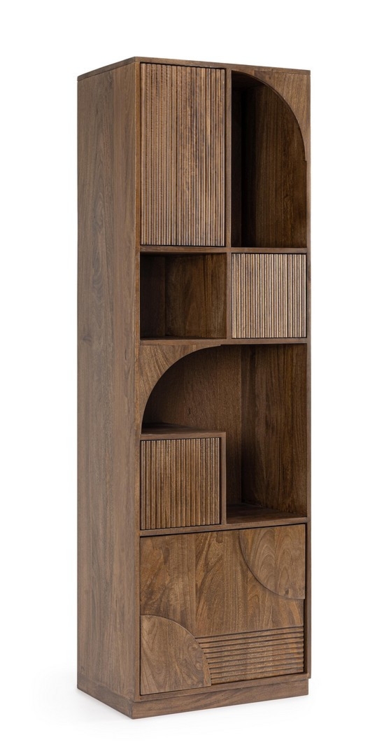 Regał Orissa brązowy 55x40x180cm drewno mango i MDF Bizzotto