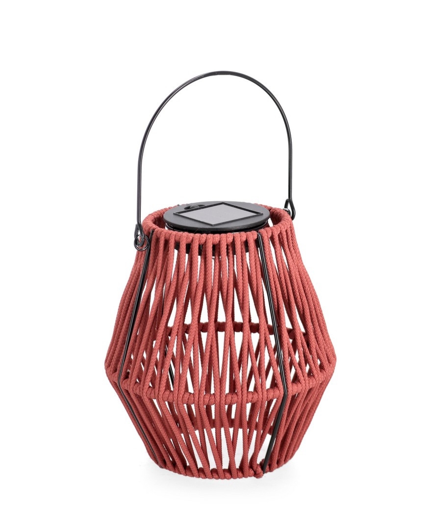 Latarnia solarna JUNY czerwona Ø15 stalowa Bizzotto