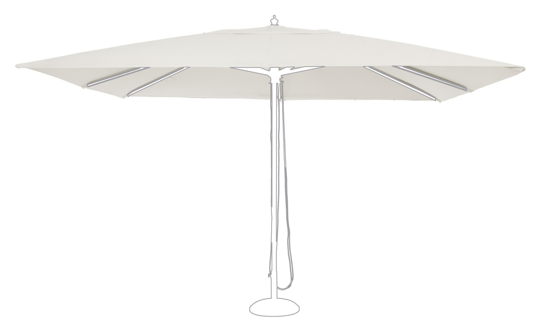 Poszycie do parasola ECLIPSE ECLIPSE naturalny 400x300 z poliamidu Bizzotto