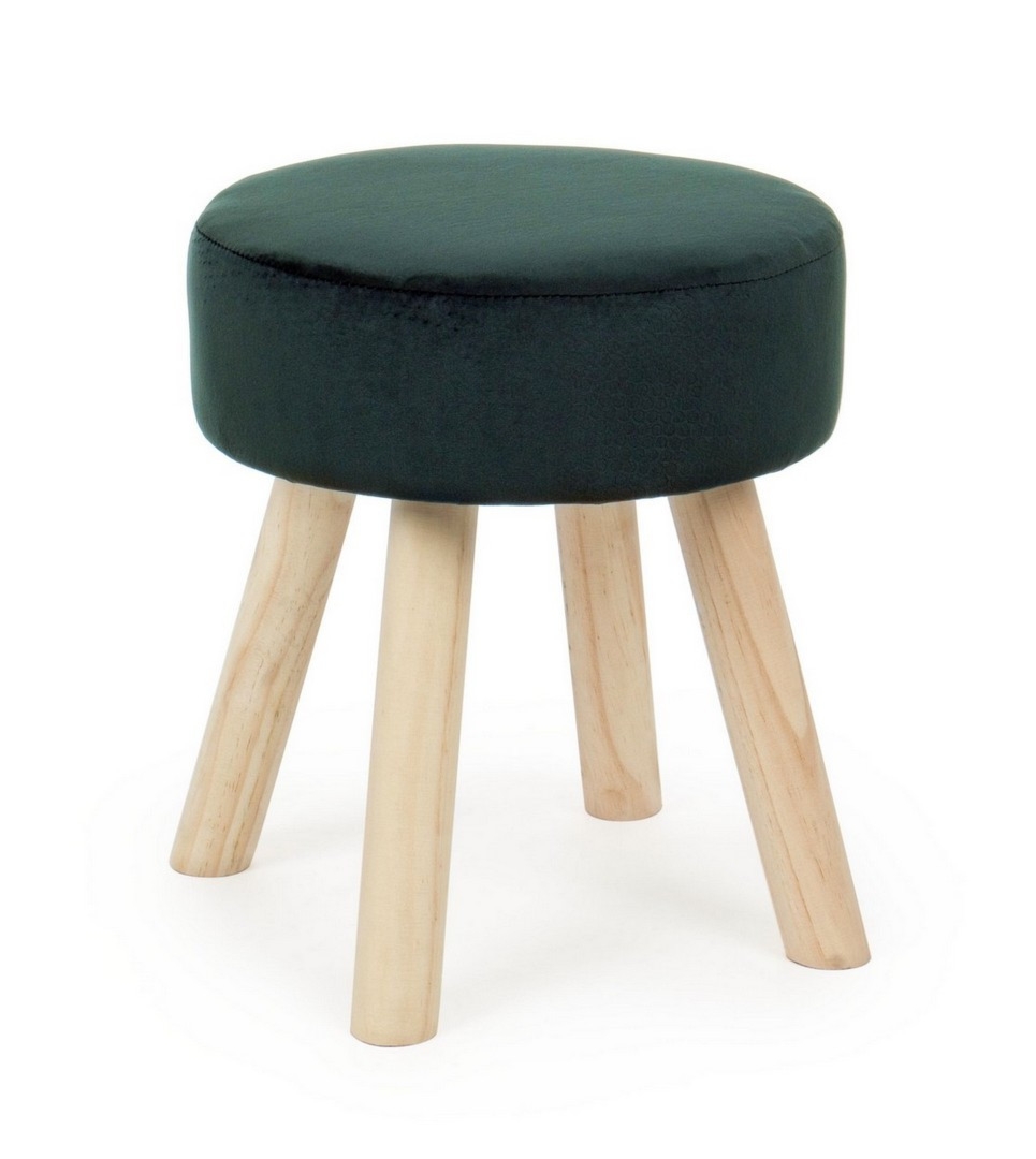 Taboret Adeline zielony 34x34x38cm MDF PET Bizzotto