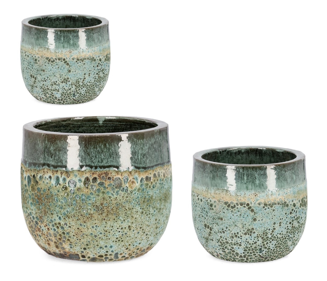 Zestaw donic ogrodowych DUYEN zielony Ø21,Ø27,Ø36 z terakoty Bizzotto