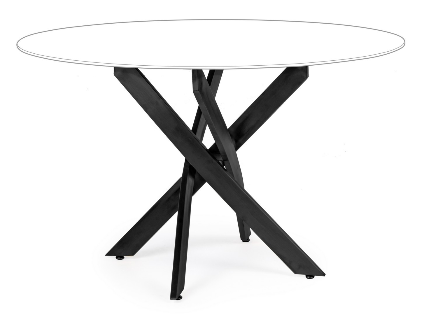 Stół George czarny 56x56x73,5cm stal Bizzotto