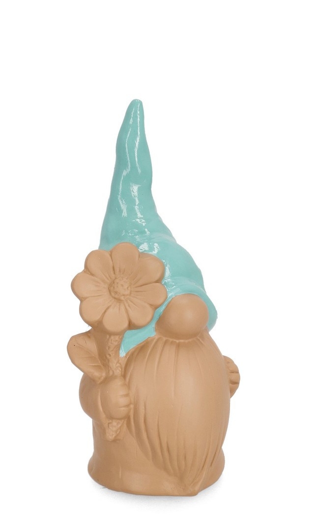 Gnom ogrodowy HEVER 14,5x13x31h z terakoty Bizzotto