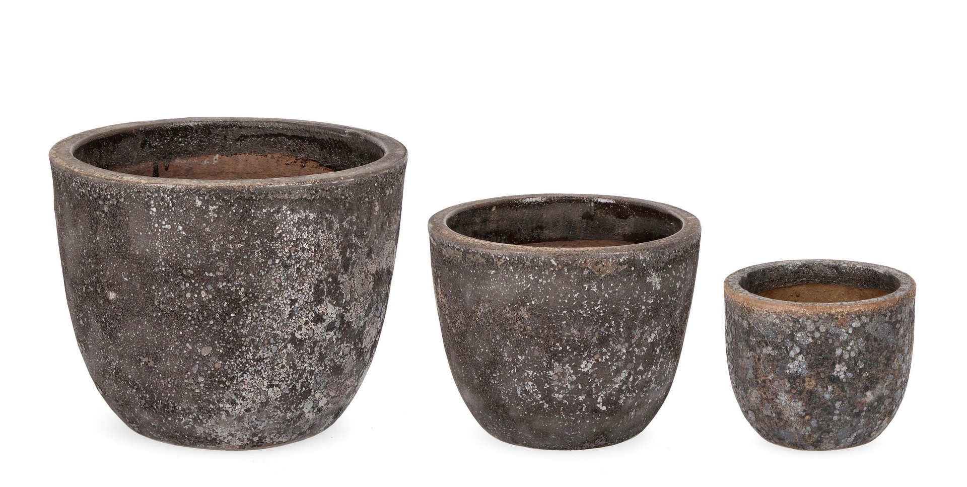 Zestaw donic ogrodowych DUYEN rdzawy Ø39,Ø30,Ø21 z terakoty Bizzotto