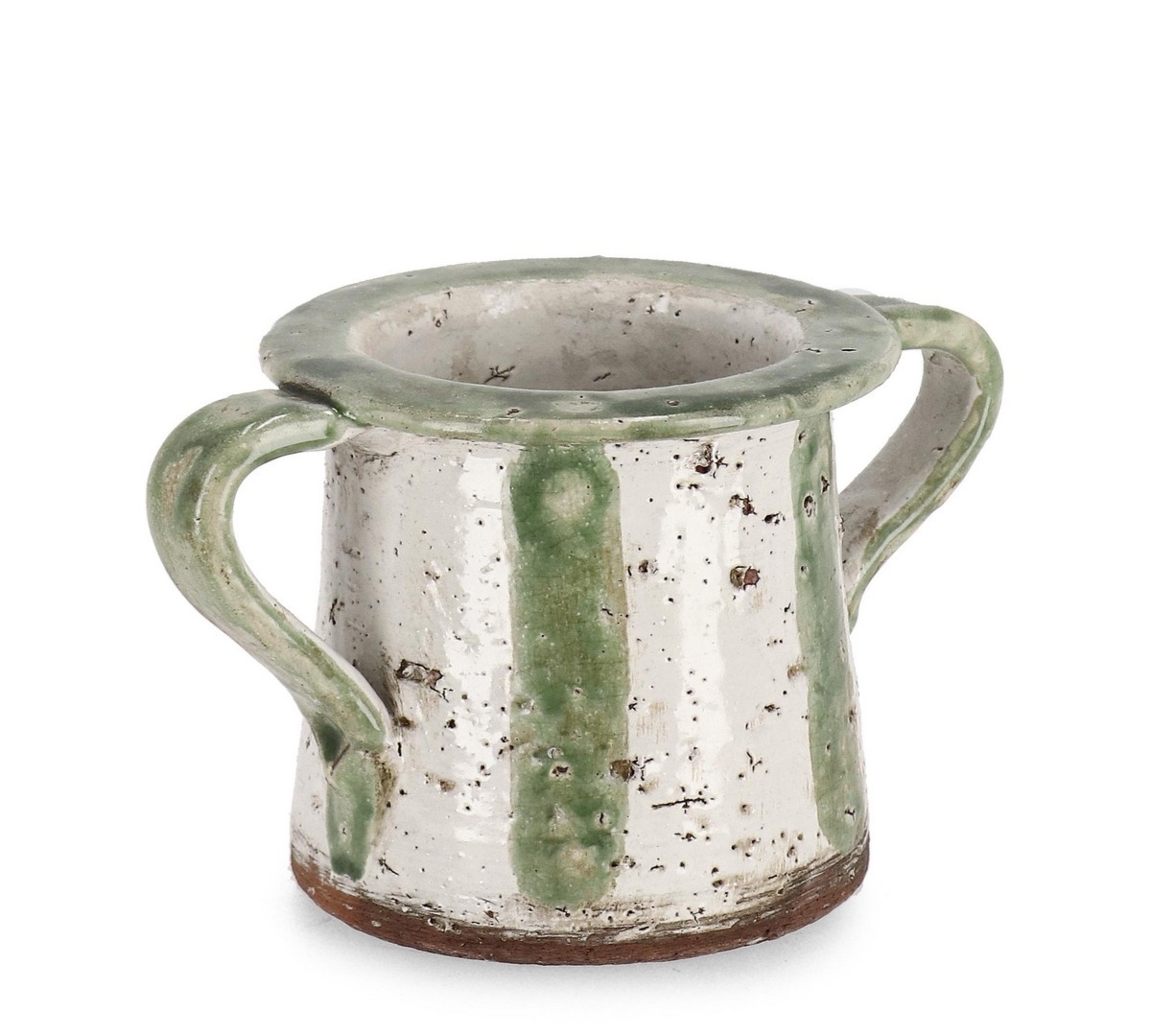 Wazon wykonany ręcznie DARUMA beżowy 18,5x13,5x12,5h z terakoty Bizzotto