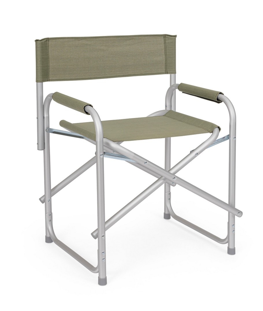 Krzesło kempingowe składane CAYO oliwkowy 57x47 z aluminium Bizzotto