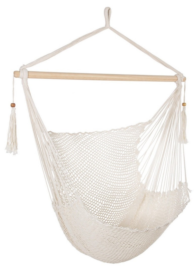 Fotel hamakowy wiszący KAUANA 100x130 z polibawełny Bizzotto