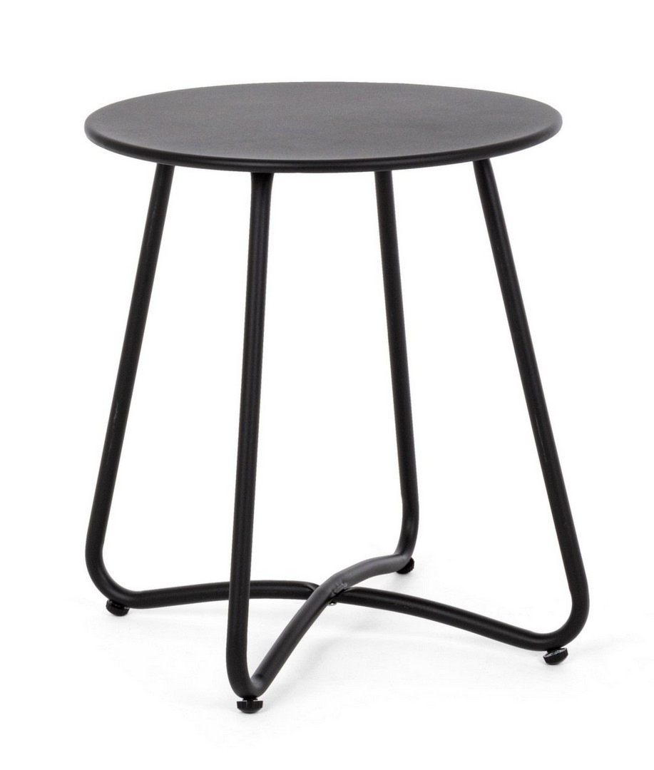 Stolik kawowy WISSANT czarny Ø40 stalowy Bizzotto