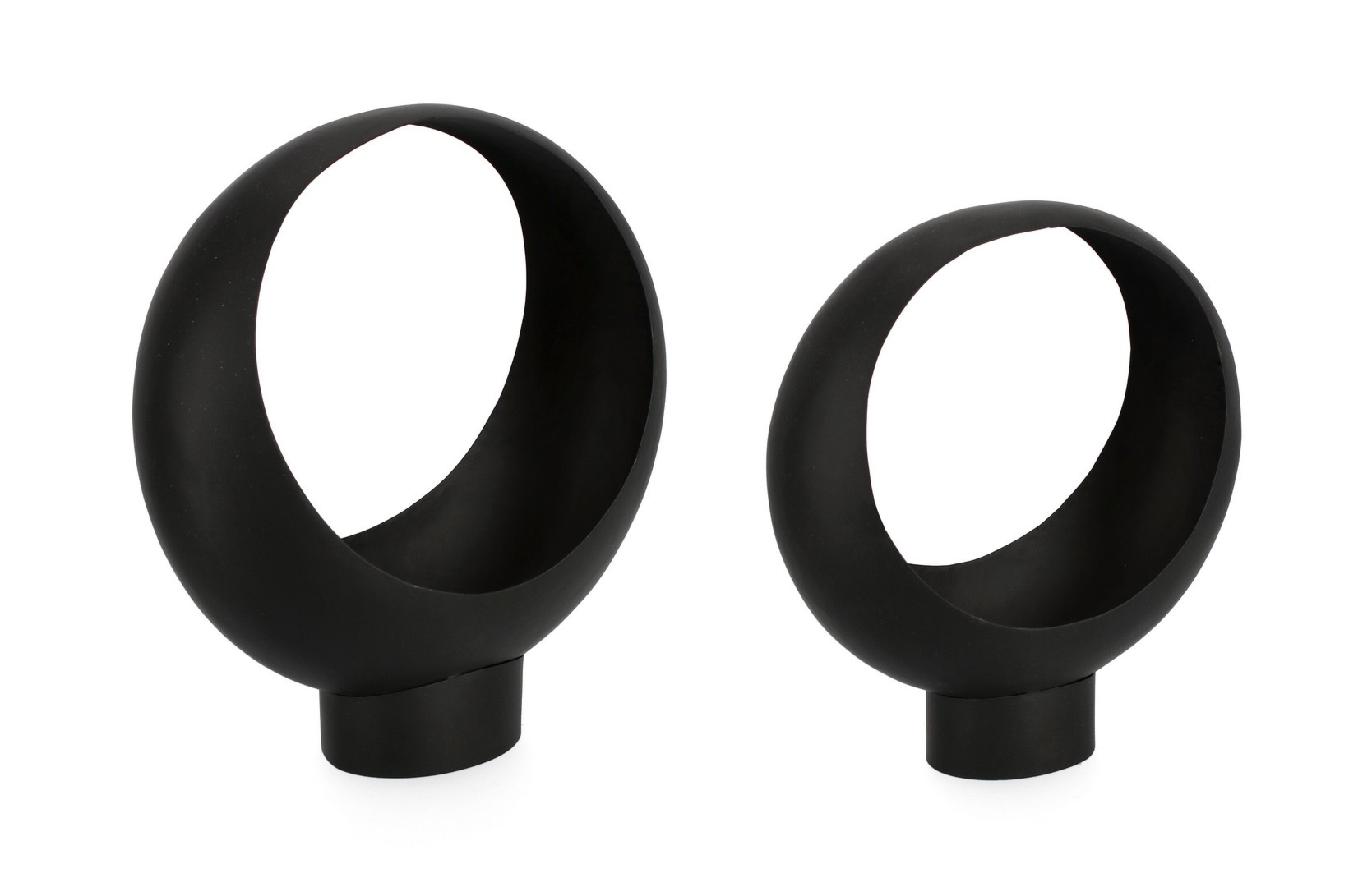 Stojak na donice KEYRA czarny 25x12x29h, 31x14x33h stalowy Bizzotto