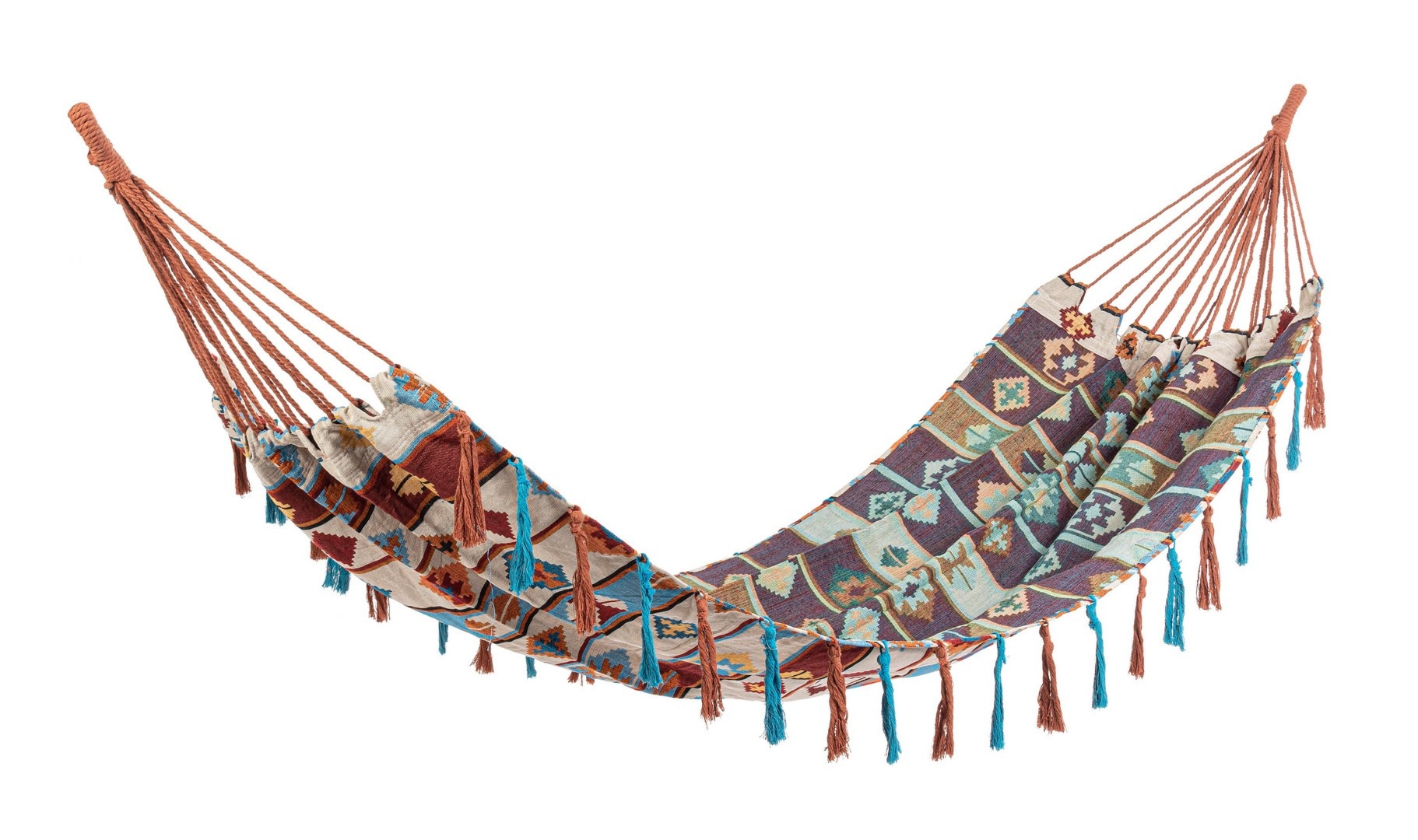 Hamak SANTANDER boho 200x96 z polibawełny Bizzotto