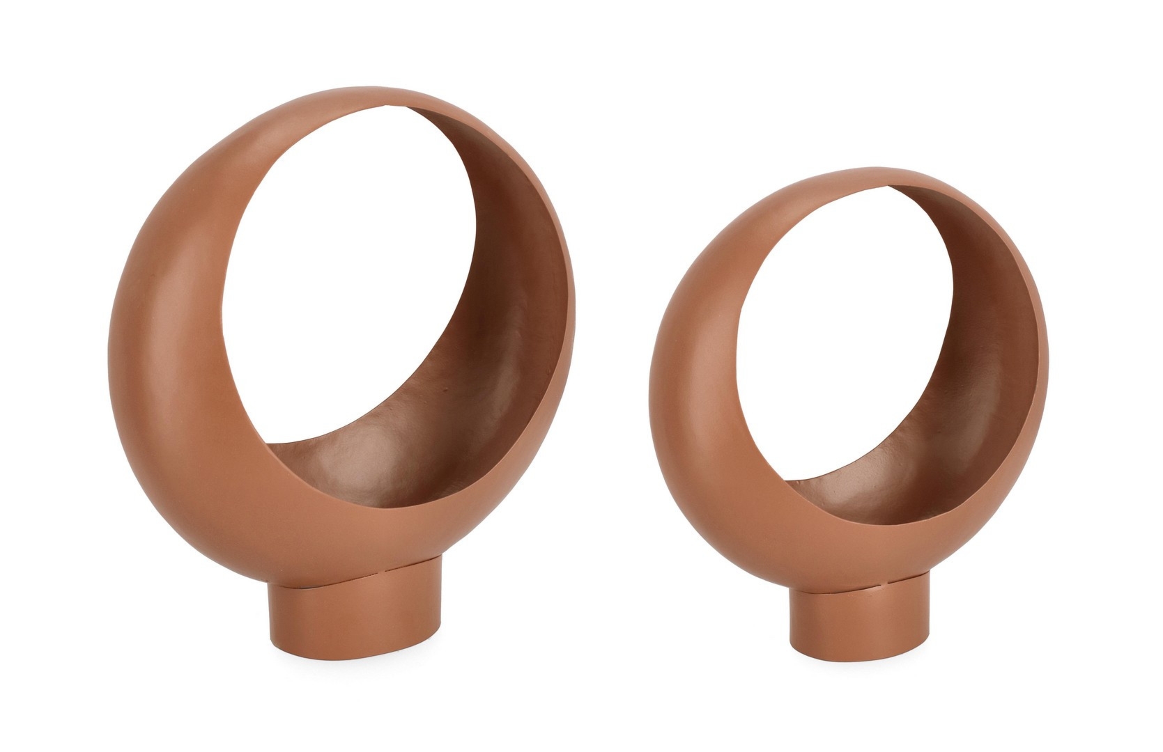 Zestaw stojaków na donice KEYRA brązowy 25x12x29h, 31x14x33h stalowy Bizzotto