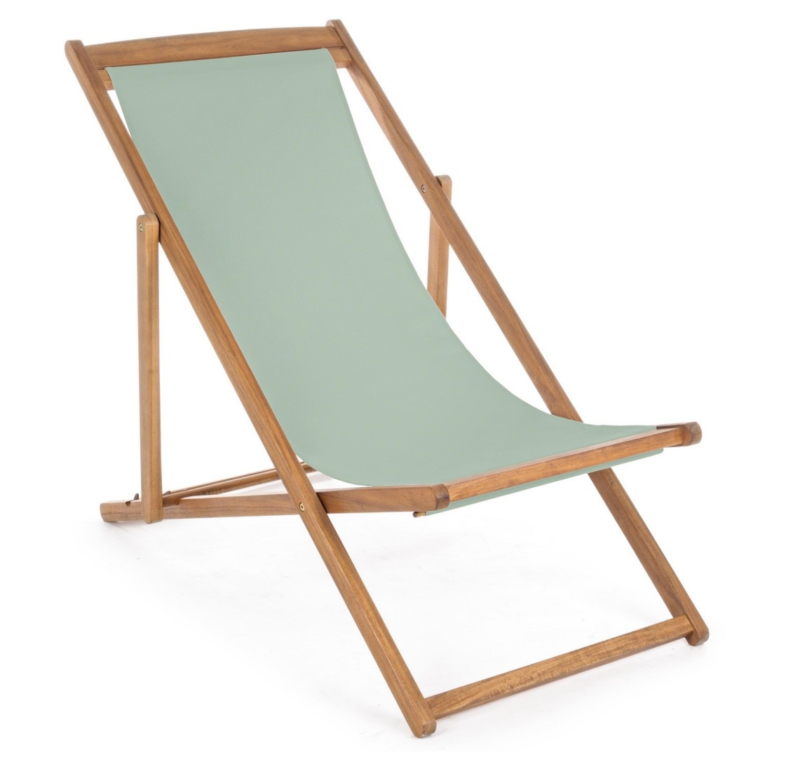 Leżak ogrodowy NOEMI zielony 60x106 z drewna akacjowego Bizzotto