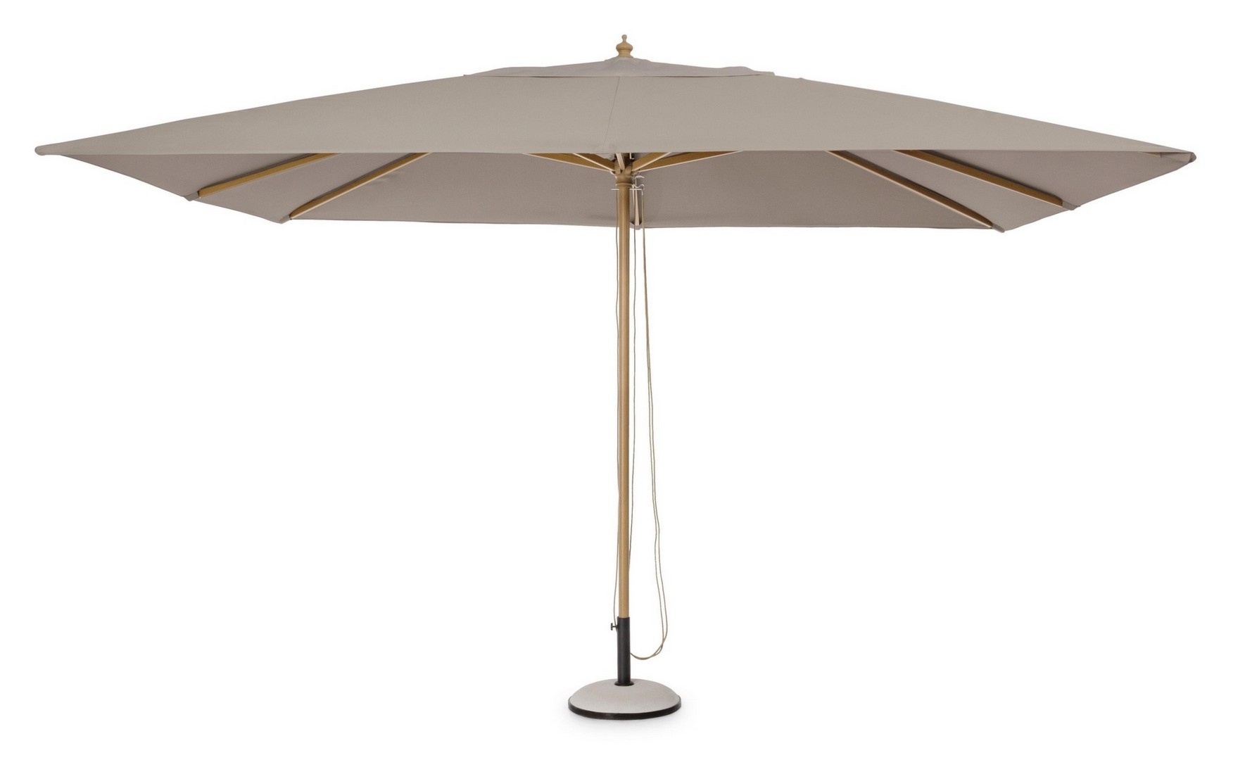 Parasol ogrodowy z nogą centralną ECLIPSE taupe 400x300 aluminiowy Bizzotto