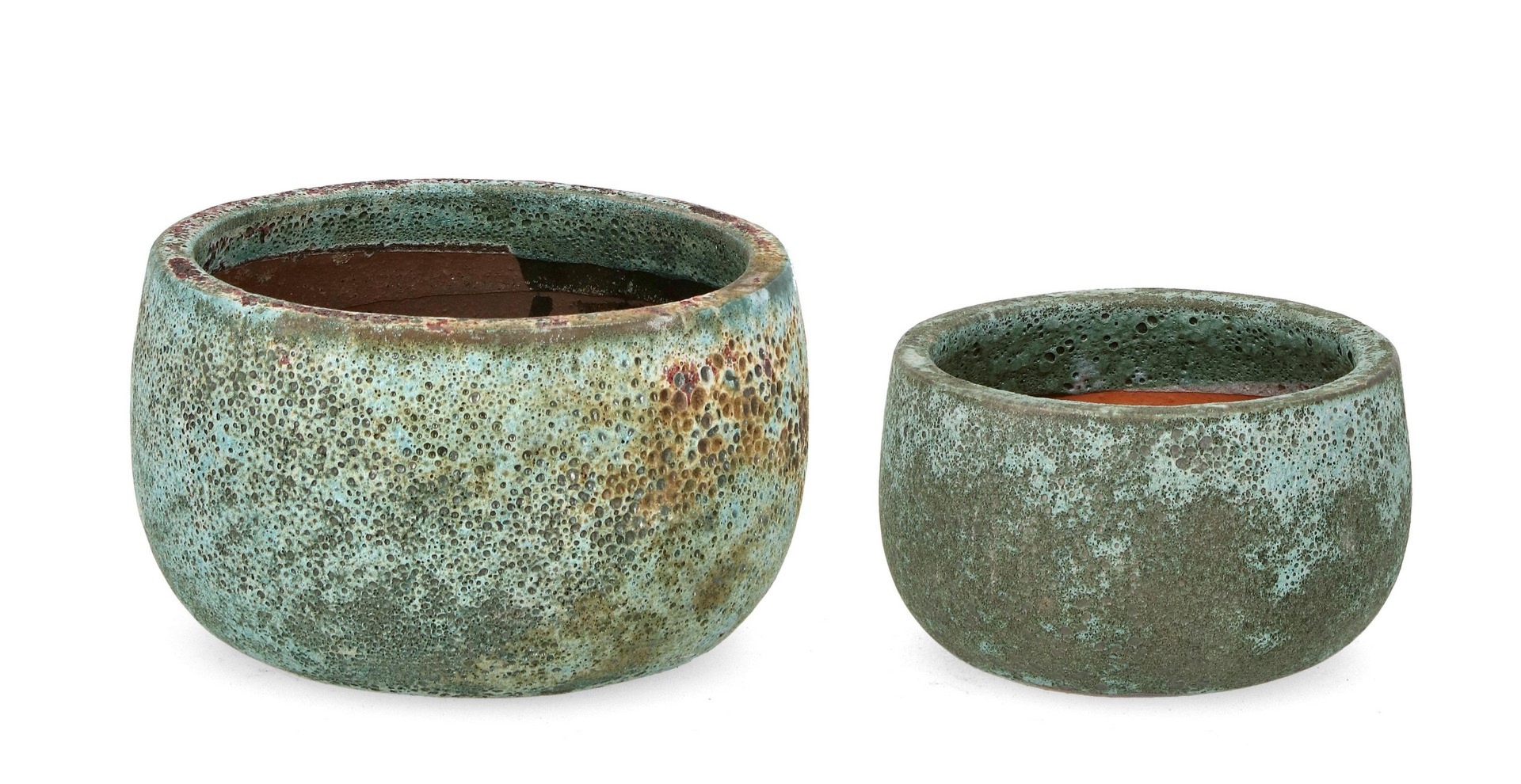 Zestaw donic ogrodowych DUYEN zielony Ø36,Ø29 z terakoty Bizzotto