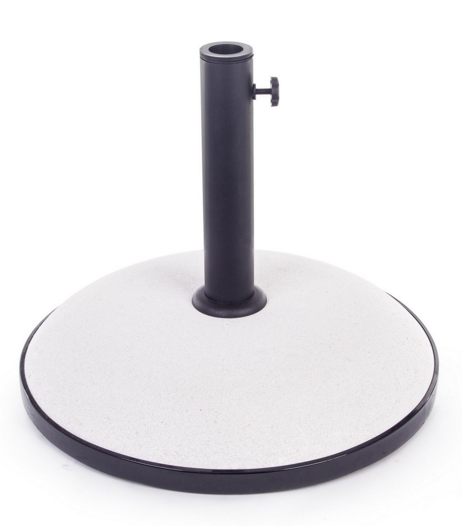 Podstawa do parasola z nogą centralną 30 kg BARRY biała Ø50 z cementu Bizzotto