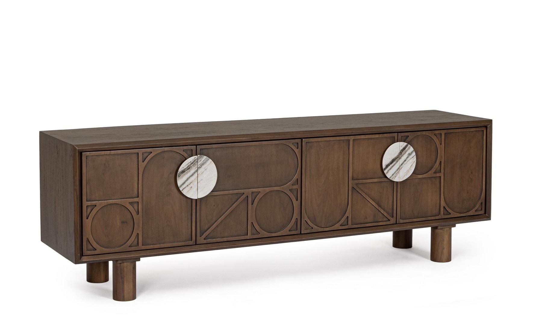 Szafka RTV Hemming naturalny drewno akacjowe 170x40x55 cm Bizzotto