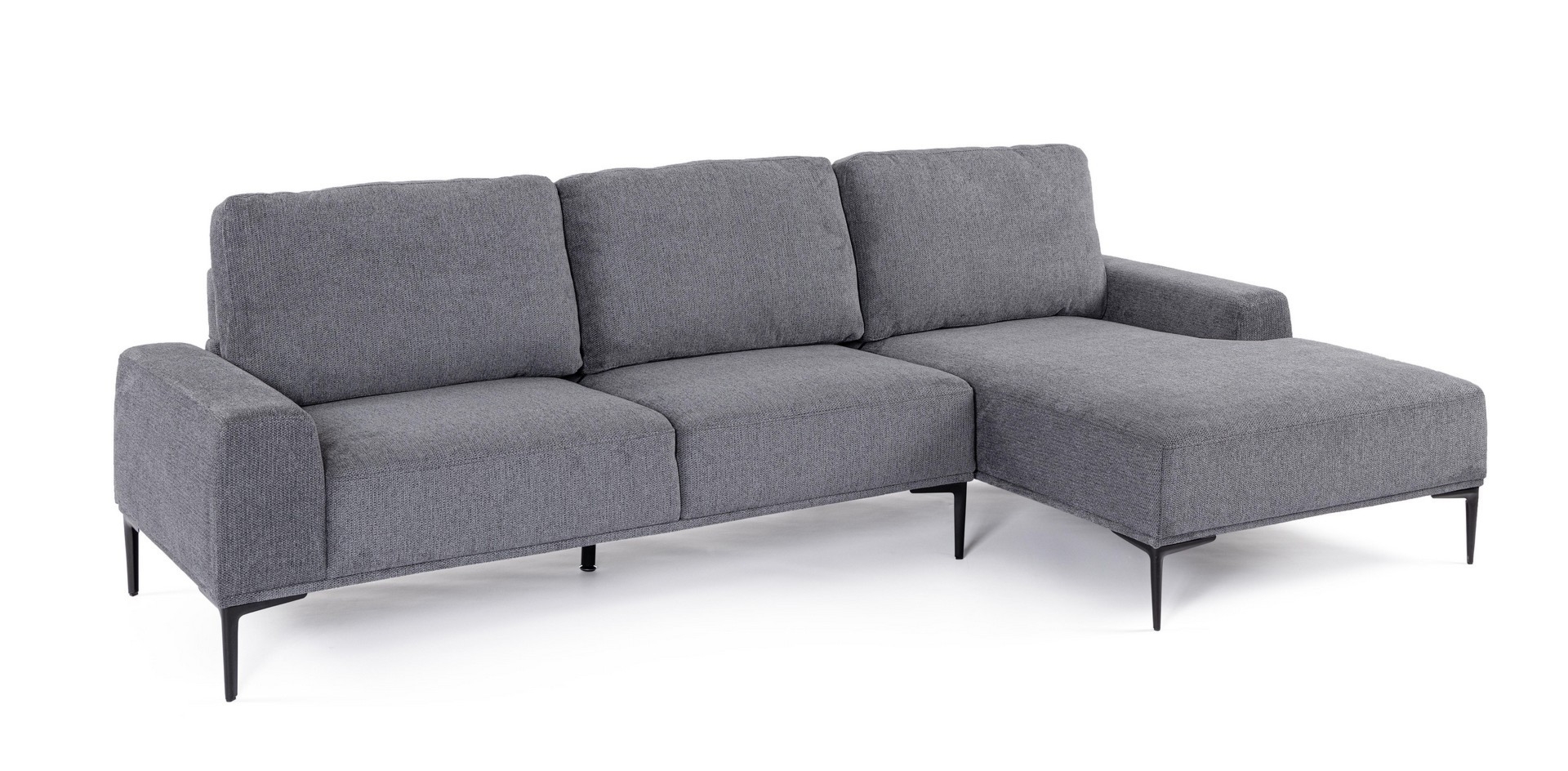 Sofa Washington ciemnoszara 260x135x83cm drewno eukaliptusowe PU i PP Bizzotto