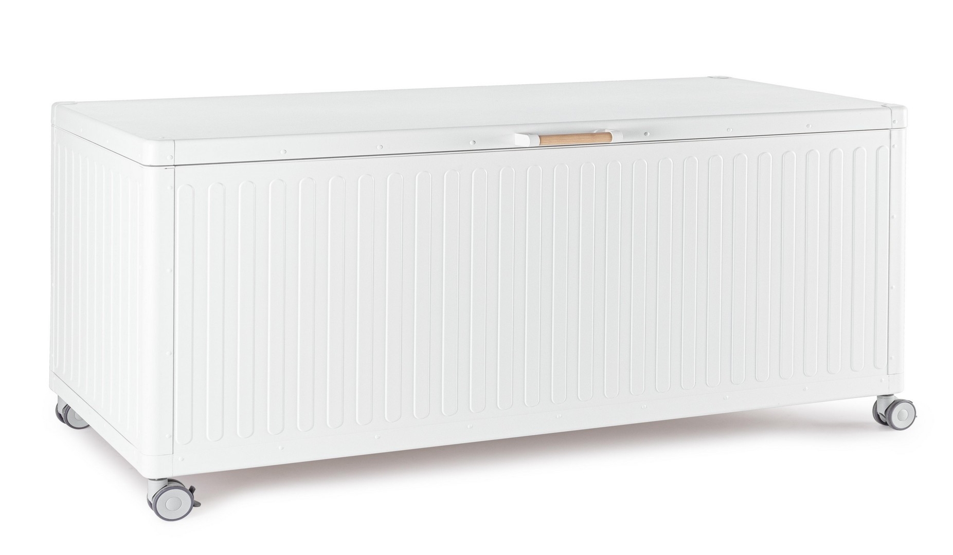 Skrzynia ogrodowa OCEAN biała 182x89.4 aluminiowa Bizzotto