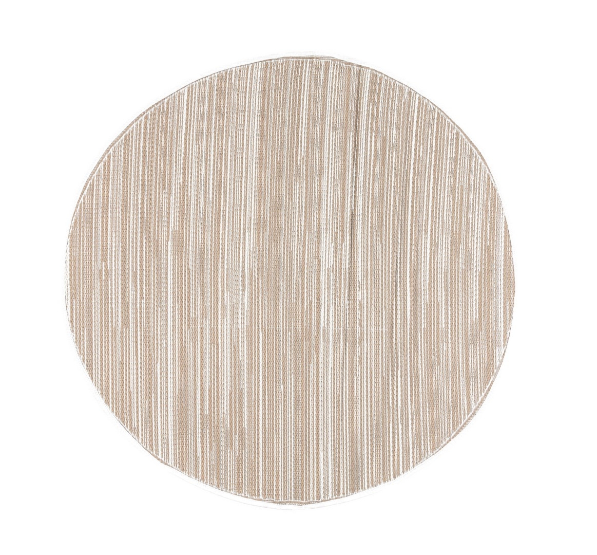 Dywan zewnętrzny AKILAH beżowy Ø180 z polipropylenu Bizzotto